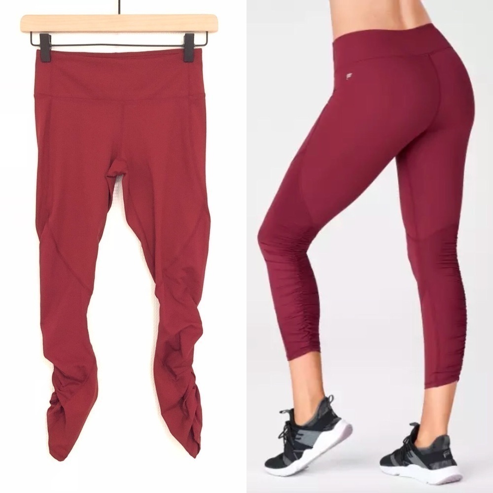 Fabletics Mid Rise Pureluxe Leggings Ruched 7/8 - Picture 2 of 10